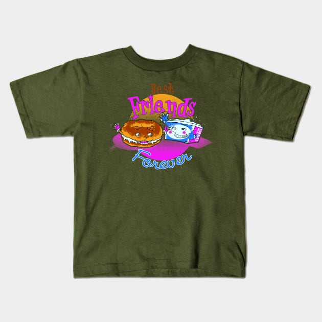 Bagel & Cream Cheese Forever Kids T-Shirt by shiffy